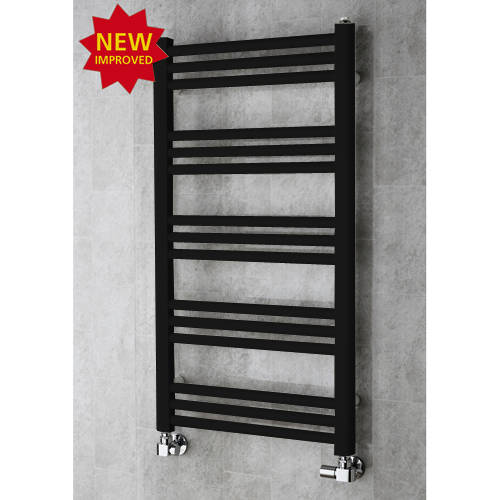 Larger image of Colour Heated Ladder Rail & Wall Brackets 964x500 (Jet Black).