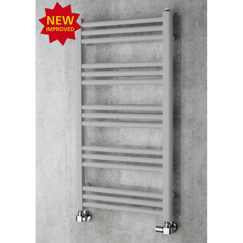 Larger image of Colour Heated Ladder Rail & Wall Brackets 964x500 (White Aluminium).