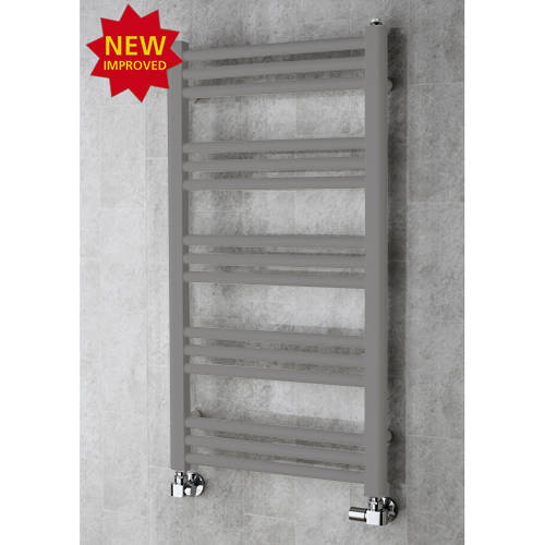 Larger image of Colour Heated Ladder Rail & Wall Brackets 964x500 (Grey Aluminium).