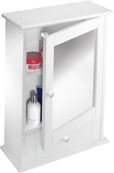 Larger image of Croydex Cabinets Mirror Bathroom Cabinet With Drawer.  450x600x160mm.