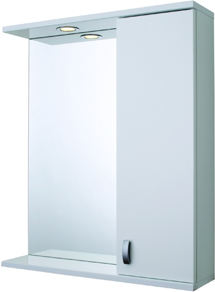 Larger image of Croydex Cabinets Mirror Bathroom Cabinet, Light & Shaver.  600x710x150mm.