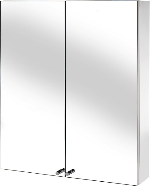 Larger image of Croydex Cabinets Mirror Bathroom Cabinet With 2 Doors. 600x670x120mm.
