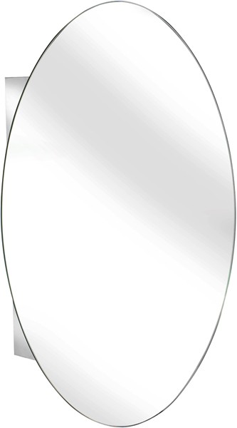 Larger image of Croydex Cabinets Oval Mirror Bathroom Cabinet. 450x650x110mm.