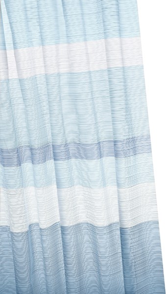 Larger image of Croydex Textile Hygiene Shower Curtain & Rings (Tranquil Stripe, 1800mm).
