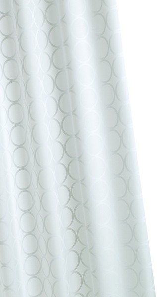 Larger image of Croydex Textile Shower Curtain & Rings (Simple Circles, 1800mm).