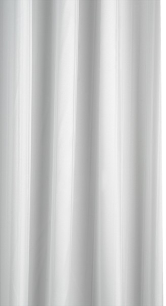 Larger image of Croydex Textile Shower Curtain & Rings (White, 1800mm).