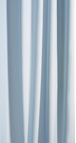 Larger image of Croydex Textile Shower Curtain & Rings (Light Blue, 1800mm).