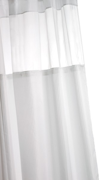 Larger image of Croydex Textile Shower Curtain & Rings (Regency Stripe Modesty, 1800mm).