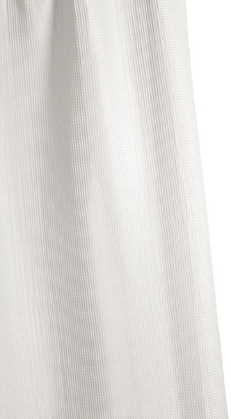Larger image of Croydex Textile Waffle Shower Curtain & Rings (White, 1800mm).