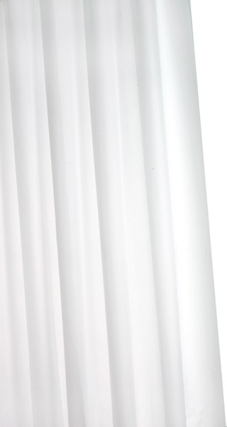 Larger image of Croydex PVC Hygiene Shower Curtain & Rings (White, 1800mm).