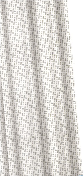 Larger image of Croydex EVA Shower Curtain & Rings (Silver Smart Squares, 1800mm).