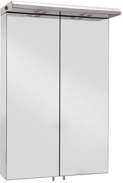 Larger image of Croydex Cabinets Mirror Bathroom Cabinet With Lights. 500x770x230mm.