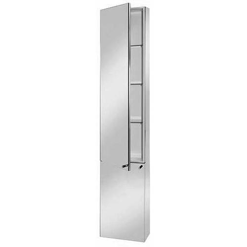 Larger image of Croydex Cabinets Nile Tall Boy Mirror Bathroom Cabinet.  300x1500x120mm.