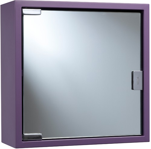 Larger image of Croydex Cabinets Purple Mirror Bathroom Cabinet. 300x300x120mm.