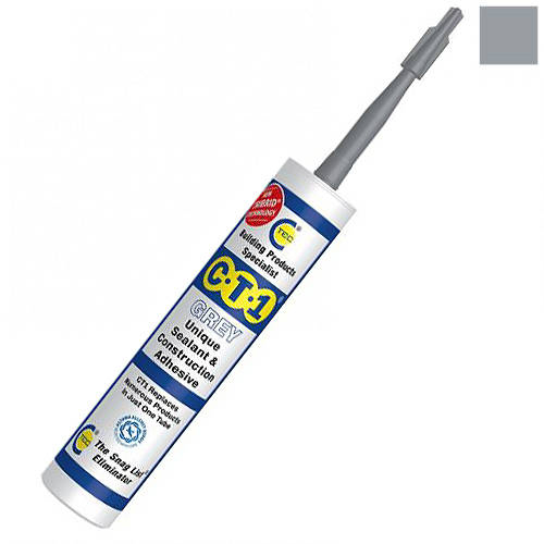 Larger image of CT1 12 x Sealant & Construction Adhesive (12 Tubes, Grey Colour).