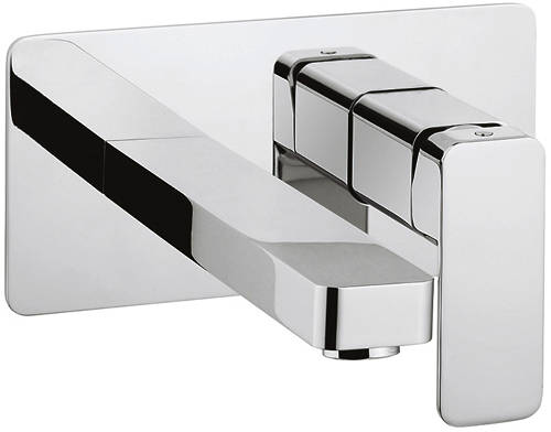 Example image of Crosswater Atoll Wall Mounted Basin & 2 Hole BSM Tap Pack (Chrome).
