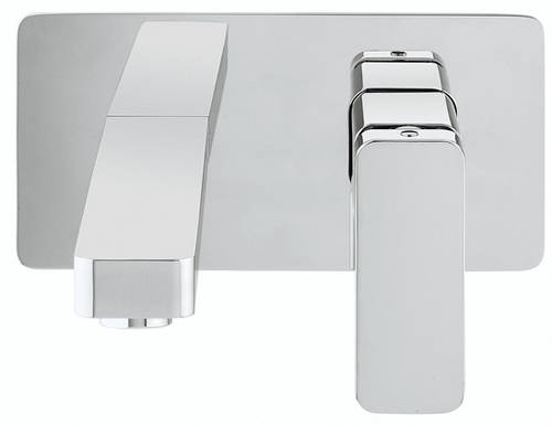 Example image of Crosswater Atoll Wall Mounted Basin Mixer Tap With Lever Handle.