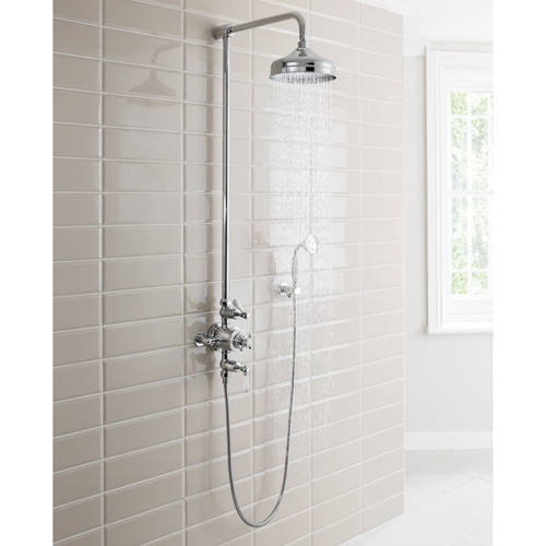 Example image of Crosswater Belgravia Thermostatic 2 Outlet Shower Kit (Chrome).