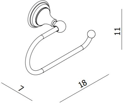 Technical image of Crosswater Belgravia Bathroom Accessories Pack 2 (Chrome).