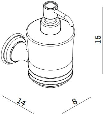 Technical image of Crosswater Belgravia Bathroom Accessories Pack 3 (Chrome).