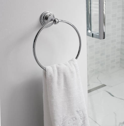 Example image of Crosswater Belgravia Towel Ring (Chrome).