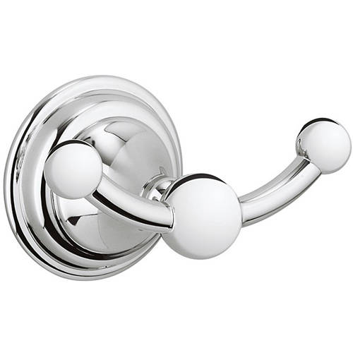 Larger image of Crosswater Belgravia Double Robe Hook (Chrome).