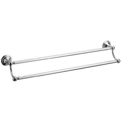 Larger image of Crosswater Belgravia Double Towel Rail (600mm, Chrome).