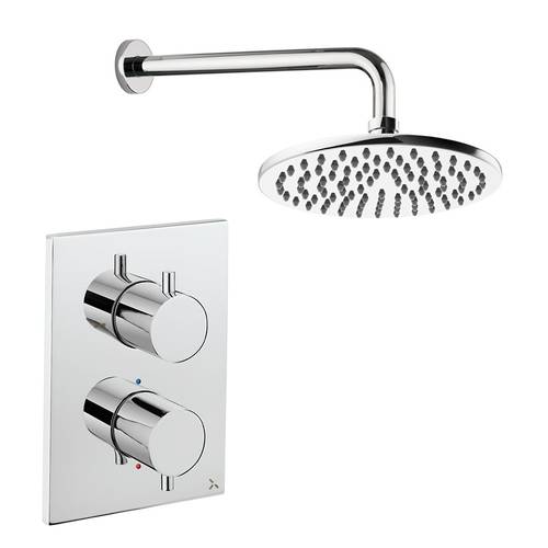 Larger image of Crosswater MPRO Crossbox Shower Set 1 200mm (Chrome).