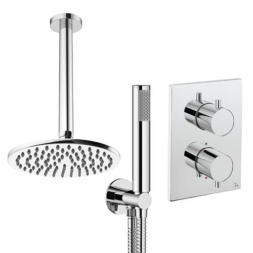 Larger image of Crosswater MPRO Crossbox Shower Set 3 200mm Head & Handset (Chrome).