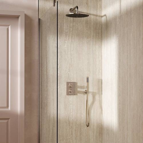 Example image of Crosswater MPRO Crossbox Shower Set 3 300mm Head & Handset (Chrome).