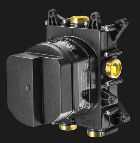 Example image of Crosswater MPRO Crossbox Shower Set 3 300mm Head & Handset (Matt Black).