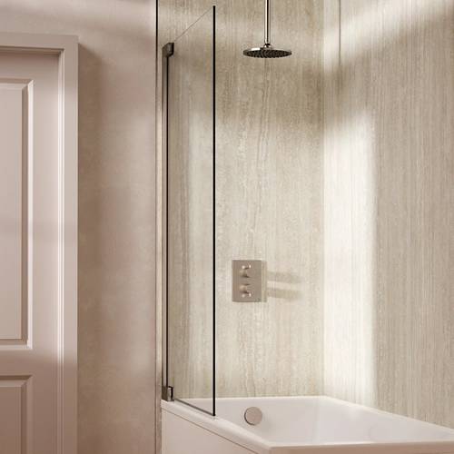 Example image of Crosswater MPRO Crossbox Shower Set 7 With 200mm Head & Bath Filler (Brushed Nickel).