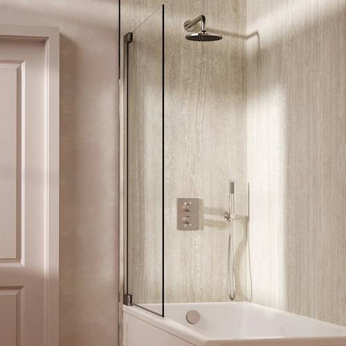 Example image of Crosswater MPRO Crossbox Shower Set 9 200mm Head, Handset & Bath Filler (Chrome).