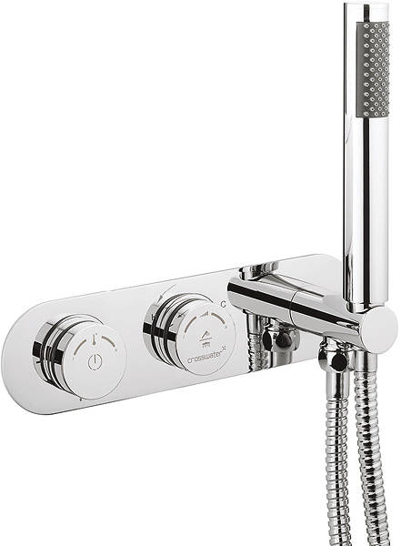 Larger image of Crosswater Duo Digital Showers Central Plus Trim Set For Handset (Chrome).