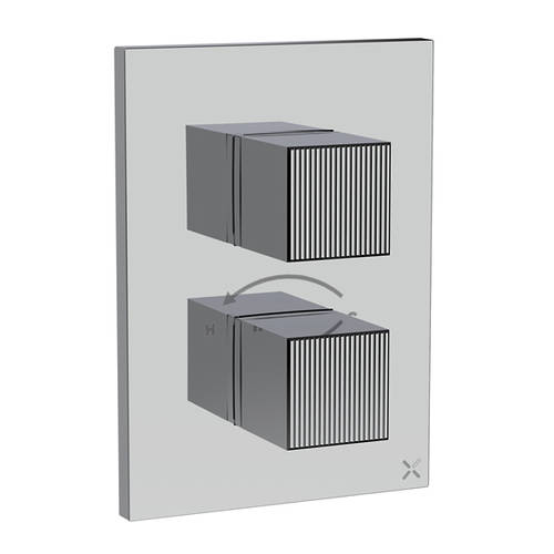 Larger image of Crosswater Limit Crossbox 2 Outlet Shower Valve (Chrome).