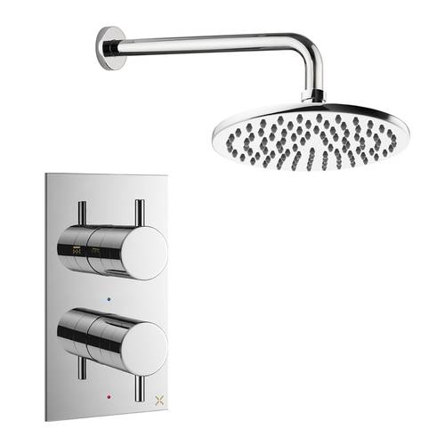 Larger image of Crosswater MPRO Design Shower Set 1, 200mm Head & Wall Arm (Chrome).