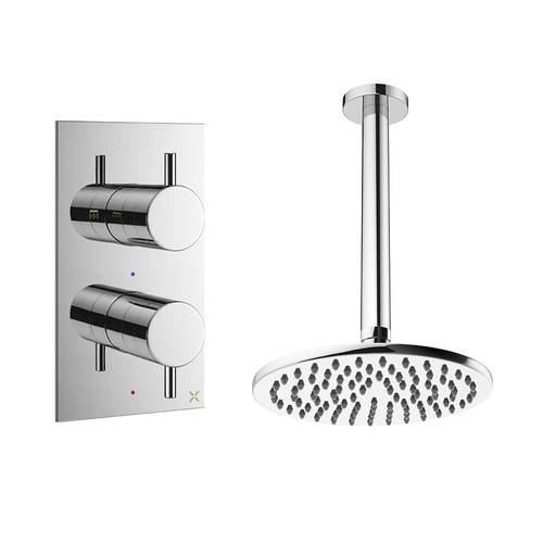 Larger image of Crosswater MPRO Design Shower Set 1,  200mm Head & Ceiling Arm (Chrome).