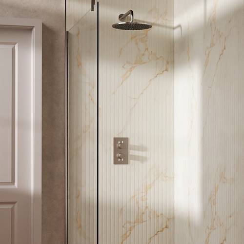 Example image of Crosswater MPRO Design Shower Set 1,  300mm Head & Wall Arm (Chrome).