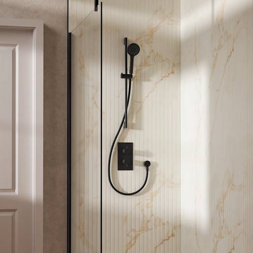 Example image of Crosswater MPRO Design Shower Set 2,  Valve & Slide Rail Kit (Matt Black).