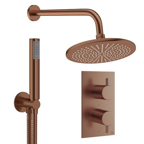 Larger image of Crosswater MPRO Design Shower Set 3,  300mm Head & Handset (Brushed Bronze).