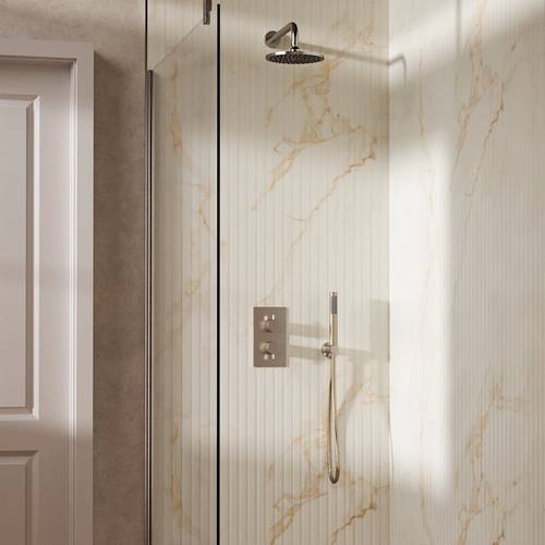 Example image of Crosswater MPRO Design Shower Set 3,  200mm Head & Handset (Chrome).
