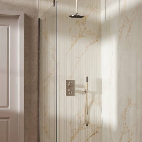 Example image of Crosswater MPRO Design Shower Set 3,  200mm Head & Handset (Chrome).