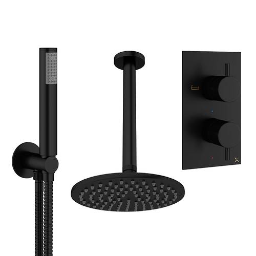 Larger image of Crosswater MPRO Design Shower Set 3,  200mm Head & Handset (Matt Black).