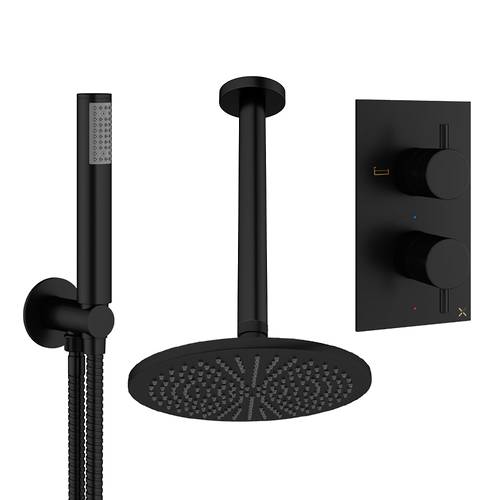 Larger image of Crosswater MPRO Design Shower Set 3,  300mm Head & Handset (Matt Black).