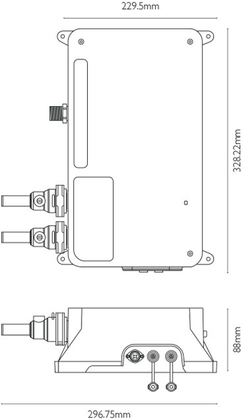 Technical image of Crosswater Kai Lever Showers Digital Shower Pack 03 With Remote (LP).