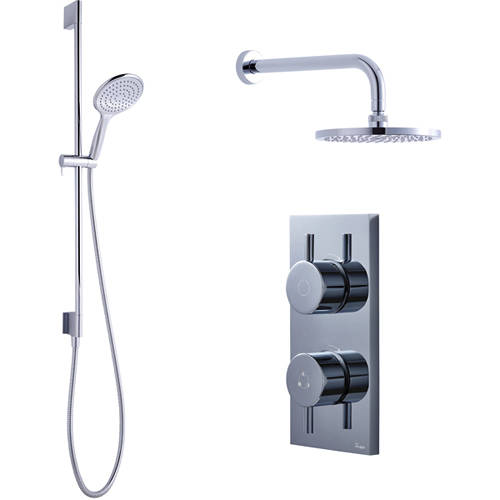Larger image of Crosswater Kai Lever Showers Dual Digital Shower, Head & Rail Kit (LP)