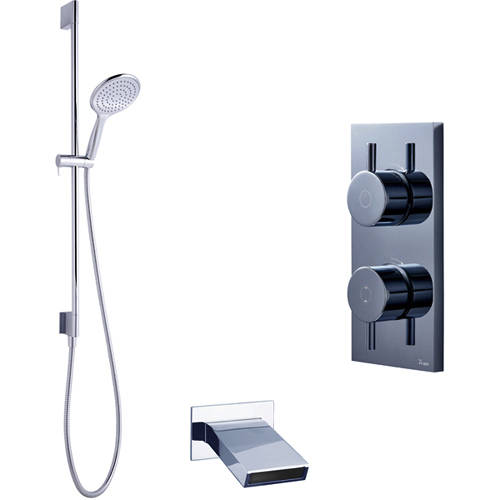 Larger image of Crosswater Kai Lever Showers Digital Shower With Bath Spout & Kit (HP).