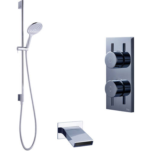 Larger image of Crosswater Kai Lever Showers Digital Shower With Bath Spout & Kit (LP)