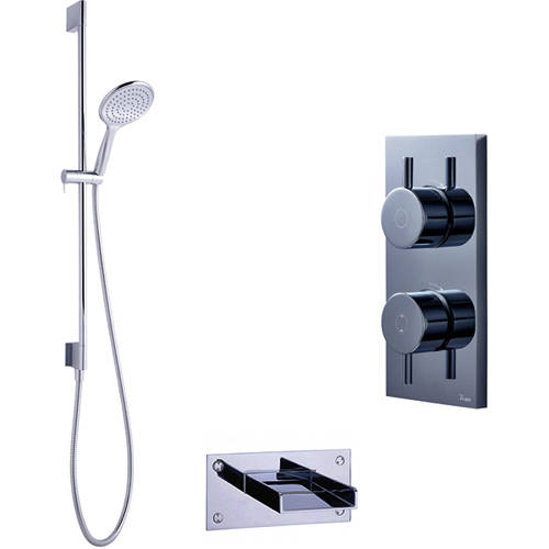 Larger image of Crosswater Kai Lever Showers Digital Shower With Bath Spout & Kit (LP)