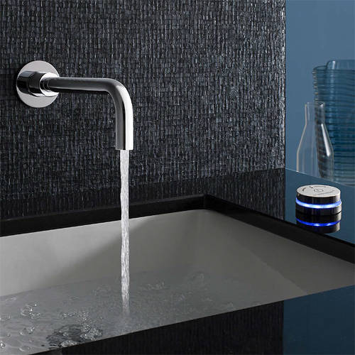 Example image of Crosswater Digital Basin Taps Digital Wall Mounted Basin Tap With Short Spout.
